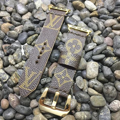 Upcycle Louis Vuitton Apple Watch Band .